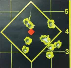 shot pattern of Adcor Elite rifle