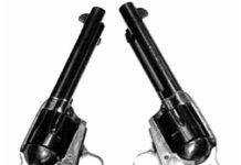 Three Cowboy Action Revolvers: Ruger, Beretta, and Cabelas