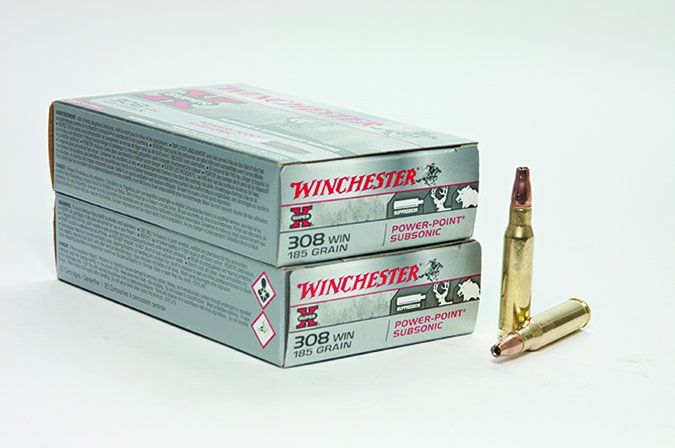 Winchester Super-X 308 Winchester 185-grain Power-Point JHP Subsonic X308SUBX