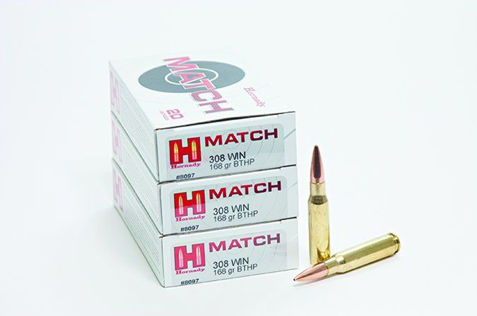Hornady Match 308 Winchester 168-grain Boattail Hollowpoint