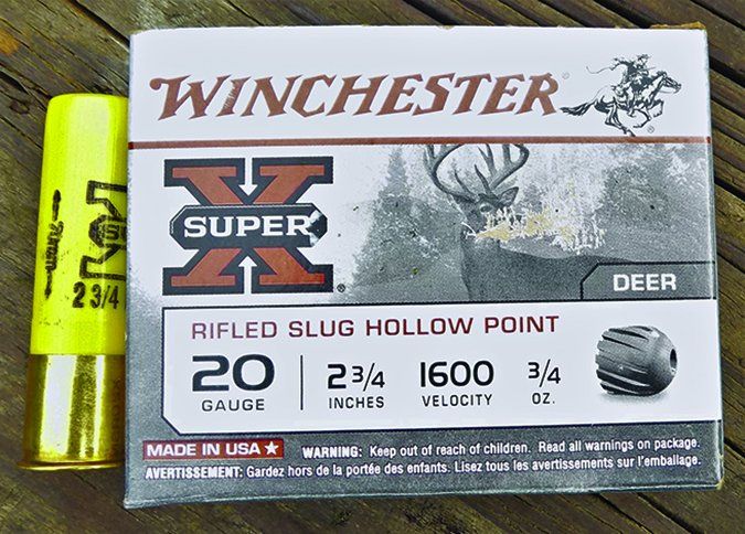 winchester 20-gauge 3/4 ounce slug