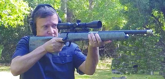 shooting Savage Arms B Series Timberlite Thumbhole 70218 22 LR GOPR1241